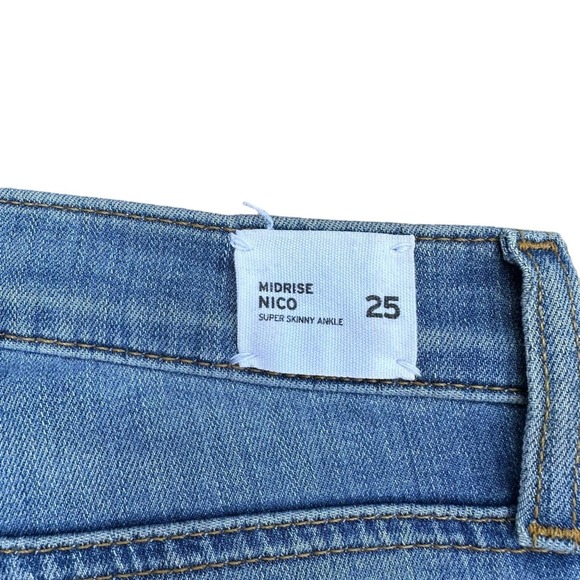 Hudson Super Skinny Jeans Womens Mid Rise Distressed Ankle Stretch 25 - Picture 8 of 15